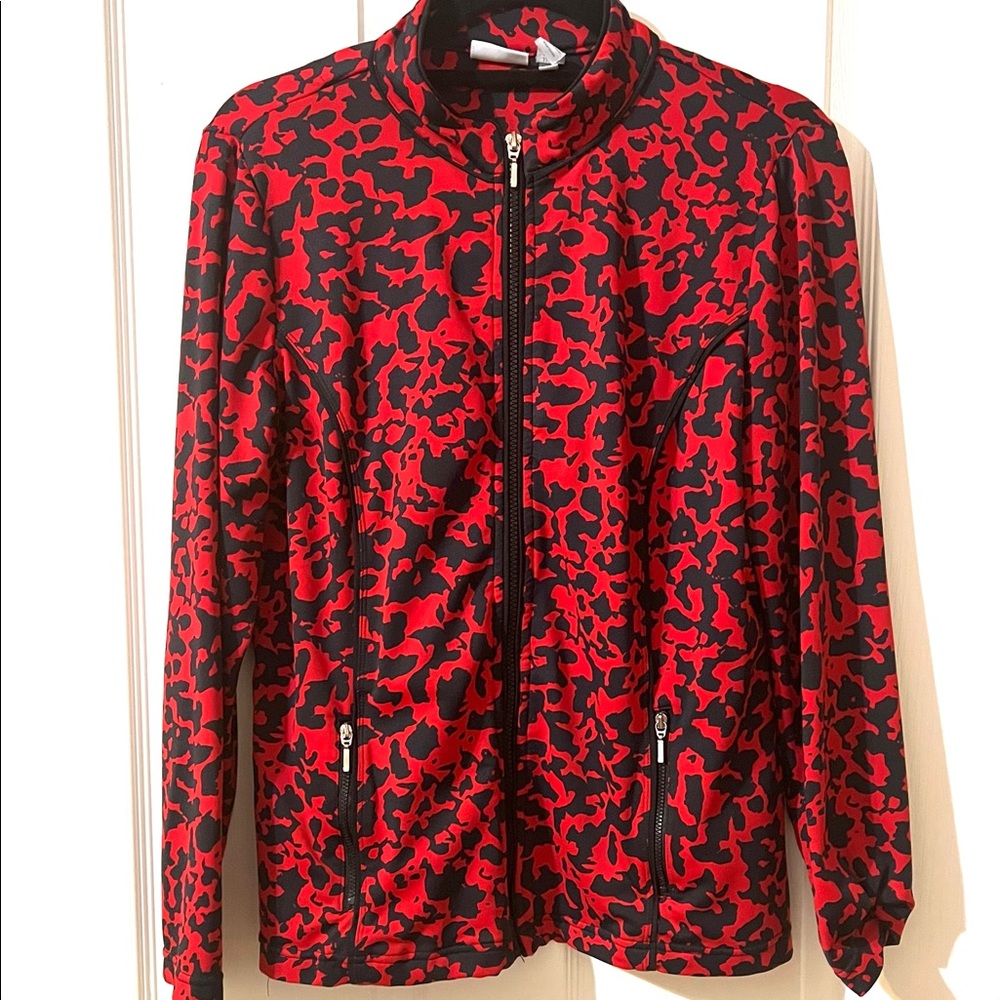 Chicos Travelers Zip Front Jacket